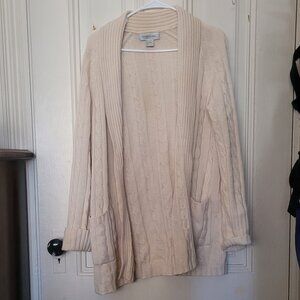 Brooks Brothers White/Cream Long Cardigan